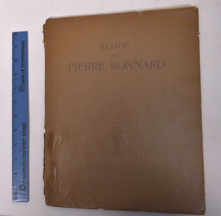 Item #170852 Éloge de Pierre Bonnard. Leon Werth.