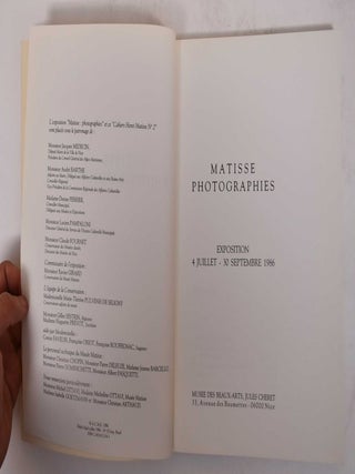 Matisse: Photographies