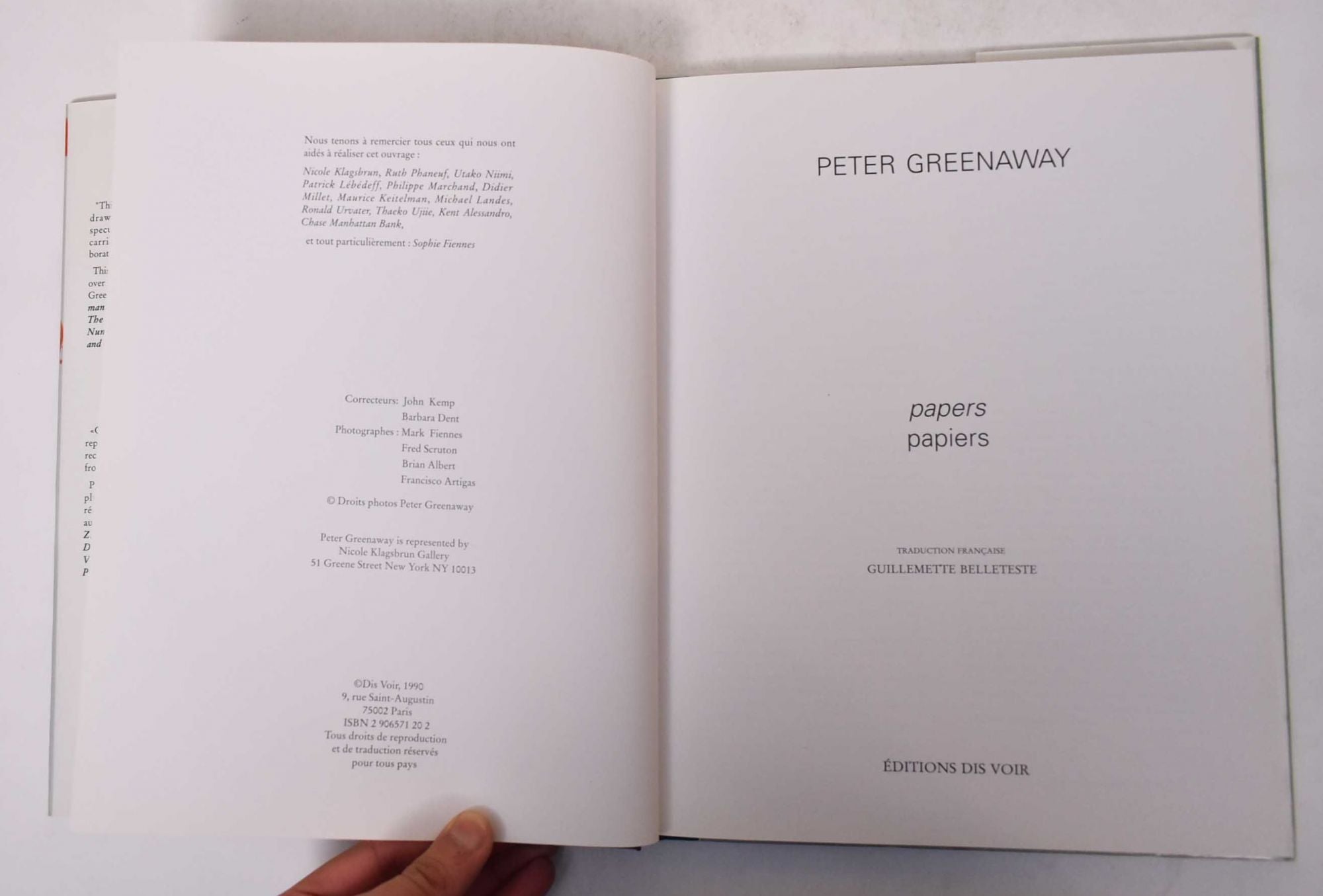 Peter Greenaway: Papers/Papiers | Guillemette Belleteste