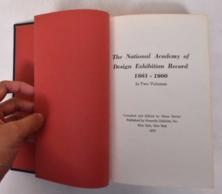 National Academy of Design Exhibition Record, 1861-1900 (Set of Two Volumes)