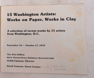 15 Washington Artists: Works on Paper, Works in Clay