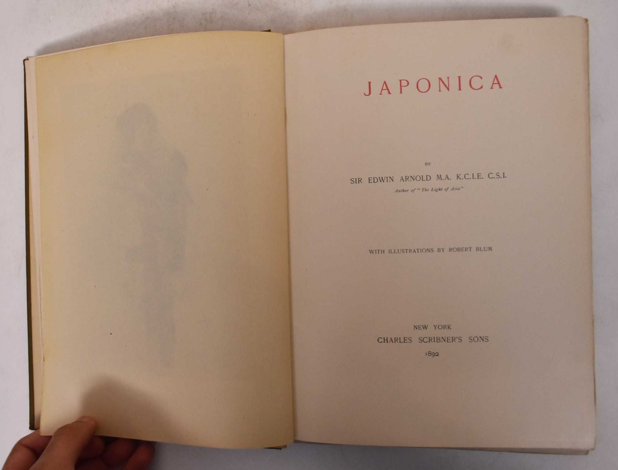 1891年 初版 エドウィン・アーノルド 『Japonica』/『ヤポ二カ』-