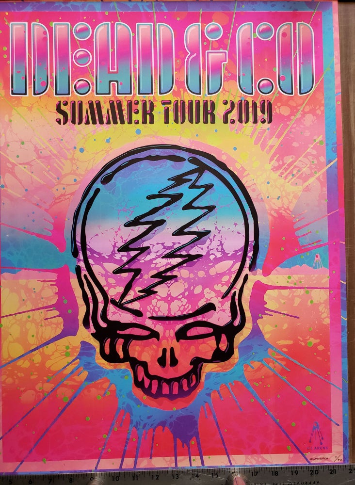Item #171866 Dead and Company - 2019 - Tour Poster, Blacklight. Kii Arens.