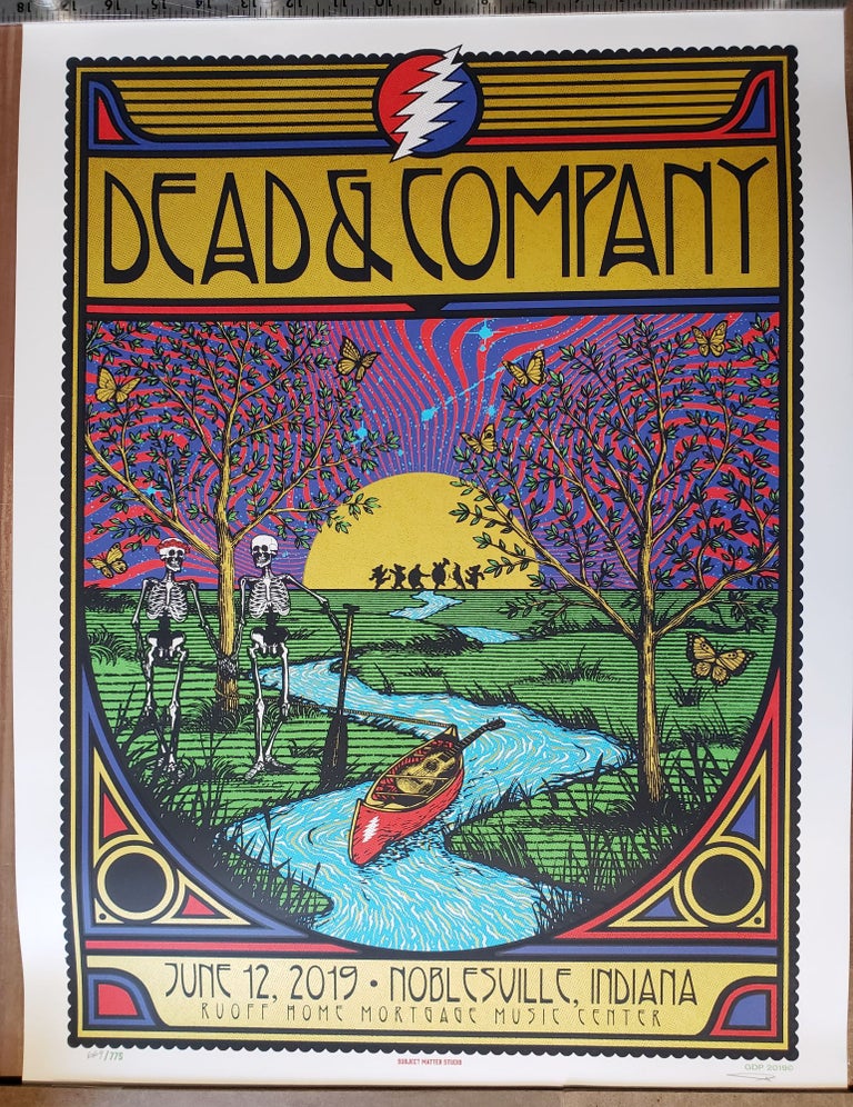 Item #171874 Dead and Company - 2019 - Tour Poster - Noblesville, Indian (Ruoff Home Mortgage Center). Subject Matter Studio, Drew Findlay.