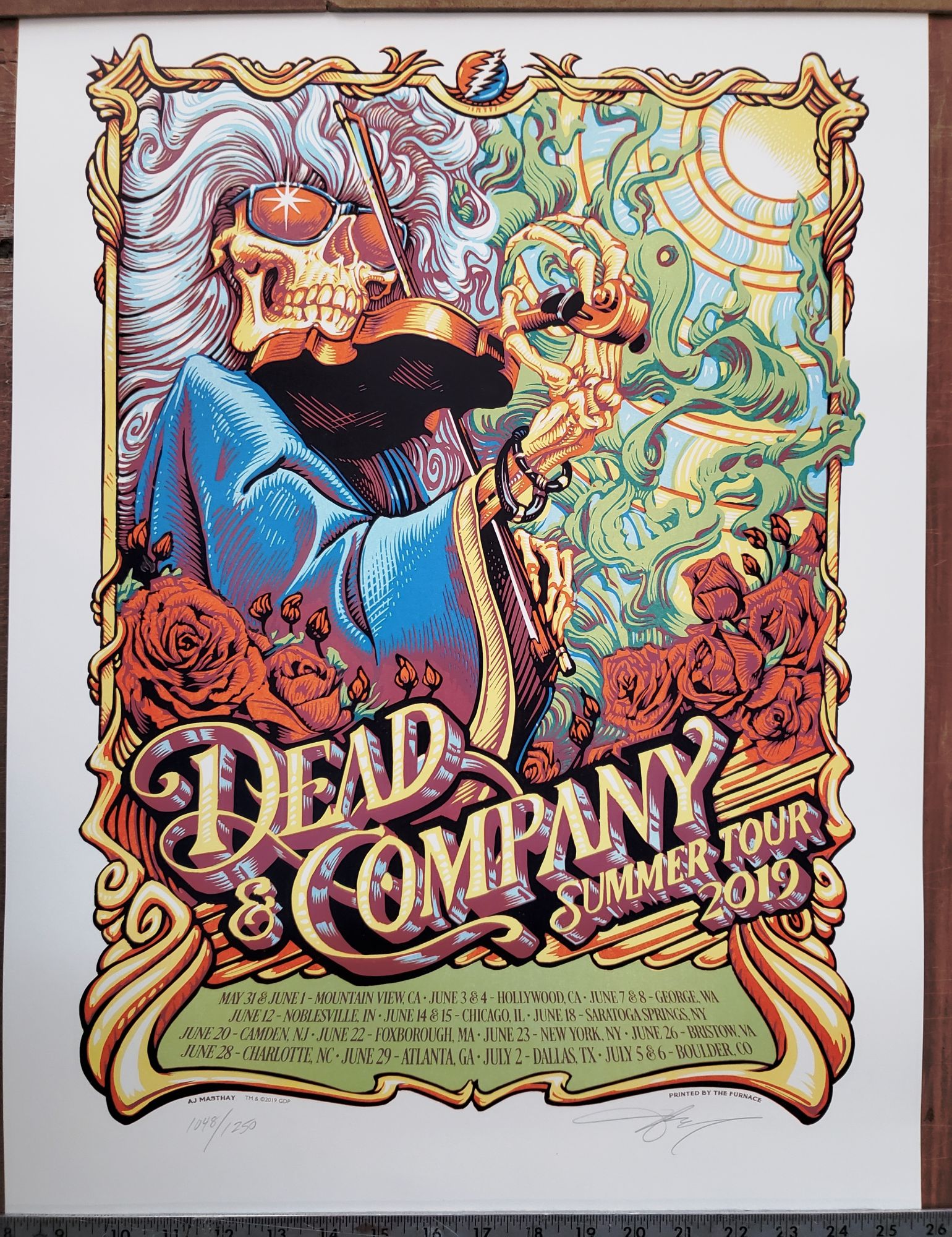 Dead and Company - 2019 - Tour Poster - Entire Tour | A. J. Masthay ...