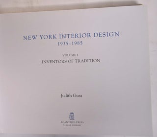 New York Interior Design, 1935-1985: Inventors of Tradition