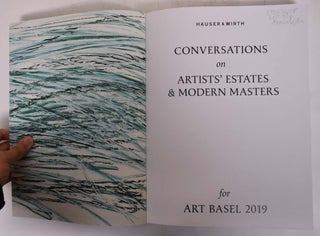Item #172676 Conversations on Artists' Estates & Modern Masters for Art Basel 2019. Galerie...