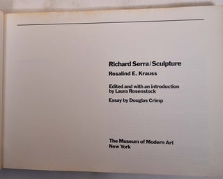 Richard Serra: Sculpture