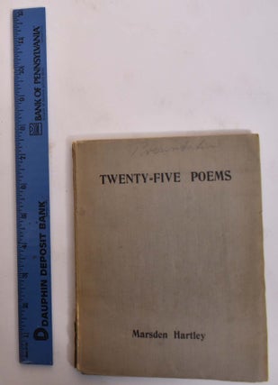 Item #173212 Twenty-Five Poems *Presentation Copy*. Marsden Hartley