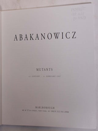 Abakanowicz: Mutants