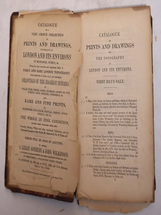 Item #173572 Catalogue of a Very Choice Collection of Prints and Drawings, Illustrative of London...