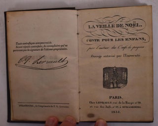 Item #173620 La Veille de Noel: Conte Pour Les Enfans. Christoph Von Schmid