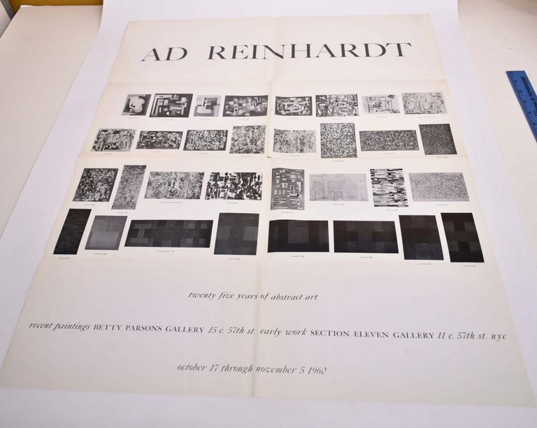 Item #173624 Ad Reinhardt Twenty Five Years of Abstract Art, Recent Paintings (poster). Ad Reinhardt.