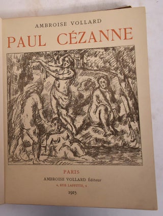 Item #173721 PAUL CEZANNE. Ambroise Vollard