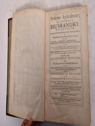 Item #174029 Systema Agriculturae: The Mystery of Husbandry Discovered. John Worlidge