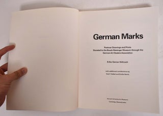 German Marks: Postwar Drawings and Prints Donated to the Busch-Reisinger Museum Through the German Art Dealers Association