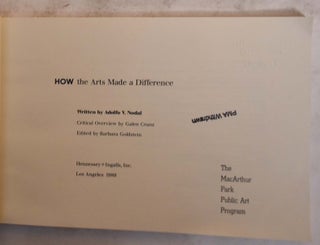 How the Arts Made a Difference: The MacArthur Park Public Art Program