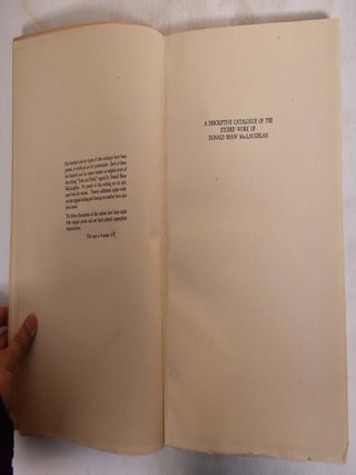 A Descriptive Catalogue of the Etched Work of Donald Shaw Maclaughlan