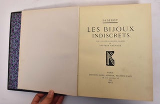 Item #175600 Les Bijoux Indiscrets. Denis Diderot, Sylvain Sauvage