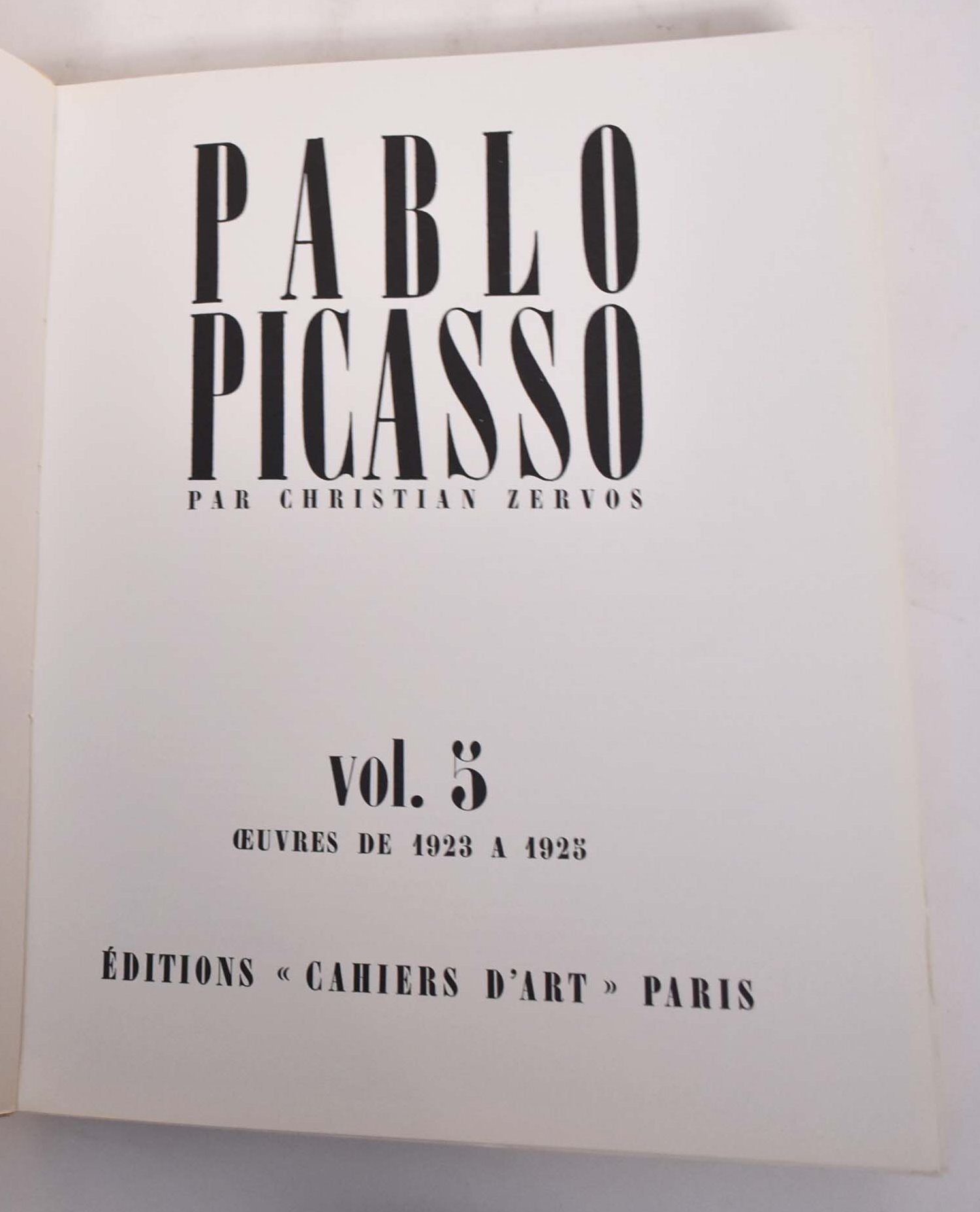 Pablo Picasso, Volume 5, Oeuvres de 1923 a 1925 | Christian Zervos