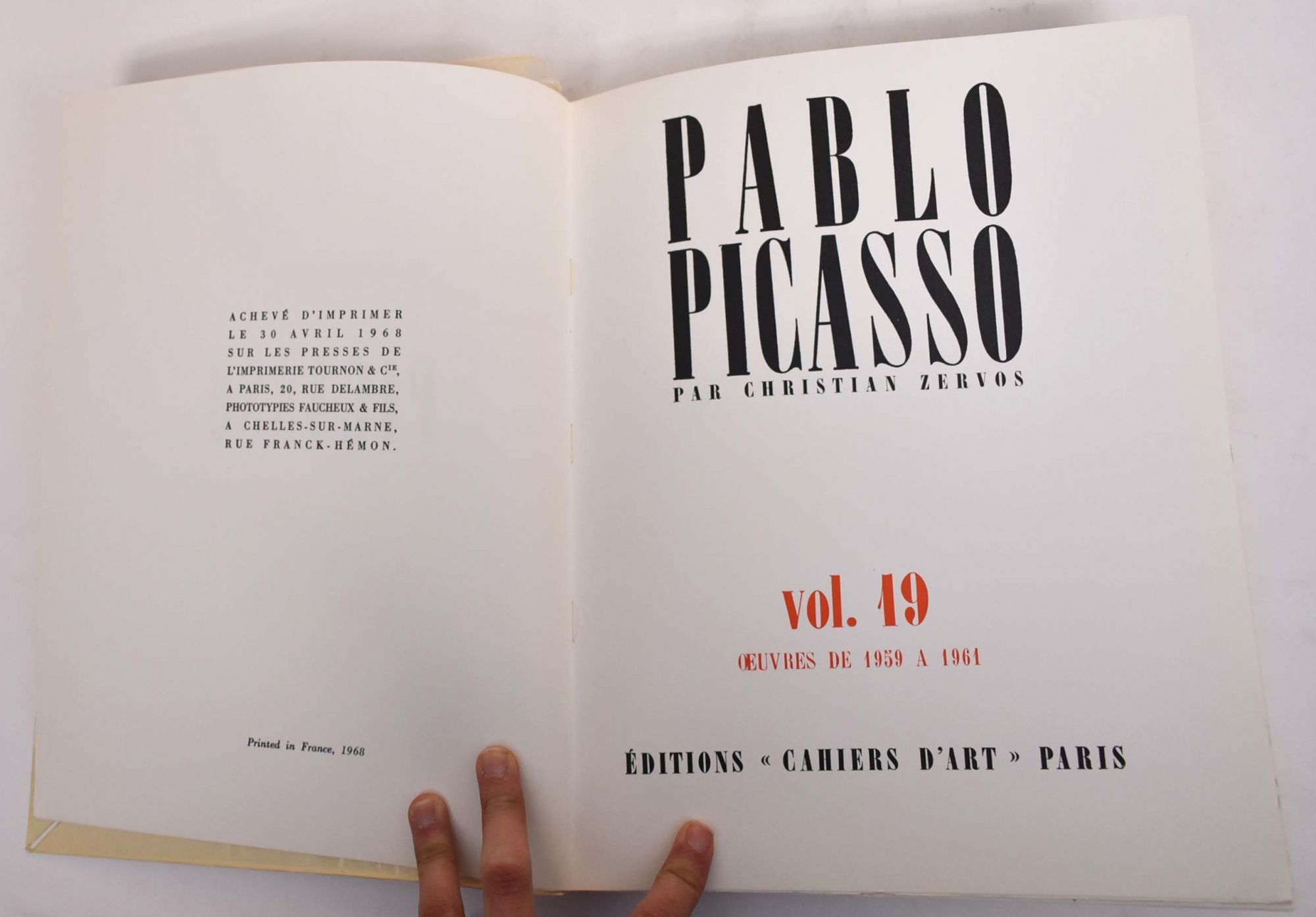 Pablo Picasso, Volume 19, Oeuvres de 1959 a 1961 | Christian Zervos
