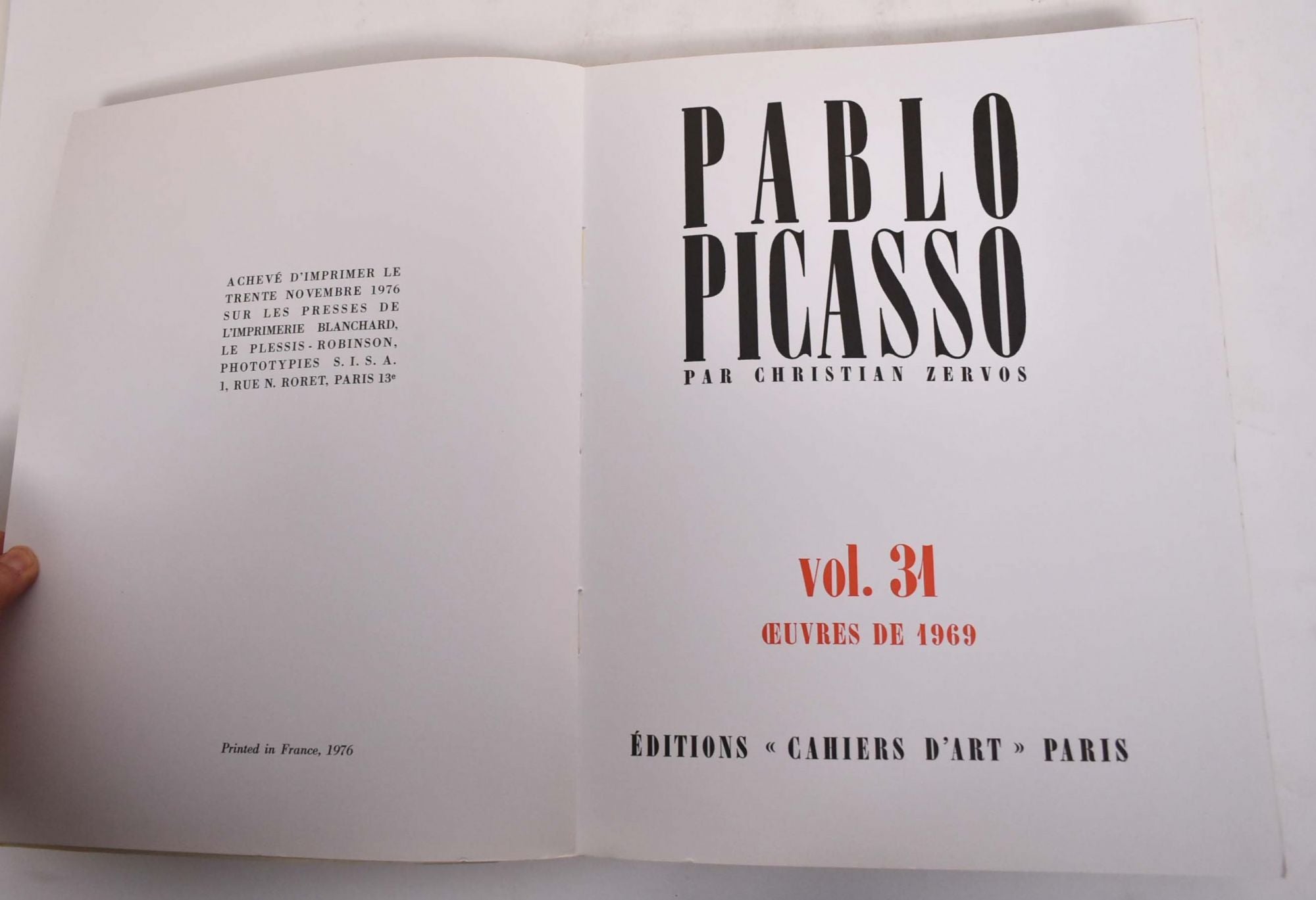 Pablo Picasso, Volume 31, Oeuvres De 1969 | Christian Zervos