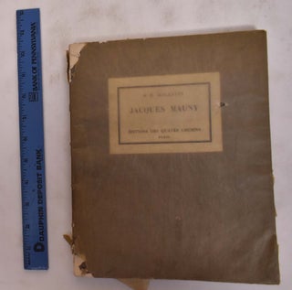 Item #175804 Jacques Mauny. A. E. Gallatin, Philip Provenance Kaplan