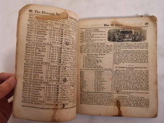 The United States Almanack, For the Year of our Lord 1851; being the third after bissextile, or leap year; containing 365 days: and after the 4th of July, the 75th of American independence. Arranged after the system of the German calendars. Containing the rising, setting, and eclipses of the sun and moon; the phases, signs, and southings of the moon; the aspects of the planets, with the rising, setting, and southing of the most conspicuous planets and fixed stars; the times of high water at Philadelphia; the equation of time, and other miscellanies, &c.,