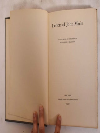 Letters of John Marin