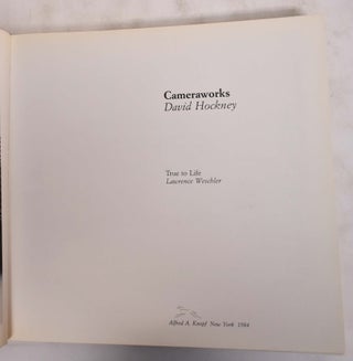 Item #175928 Cameraworks: David Hockney. Lawrence Weschler