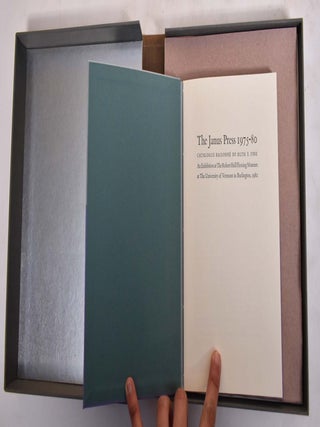 Item #176023 The Janus Press Silver Anniversary Miscellany: 1955-1980. E. Ruth Fine