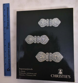 Item #176140 Christie's Important Jewels; St. Moritz, 1994. Christie's International Group