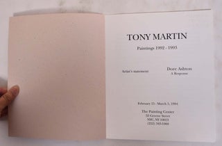 Tony Martin: Paintings, 1992-1993