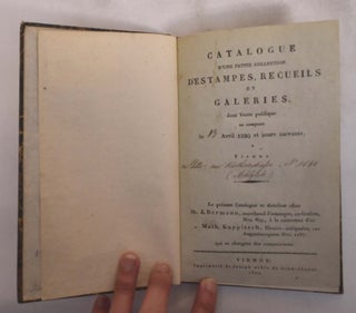 Item #176361 Catalogue d'une petite collection d'estampes, recueils et galeries : dont vente...
