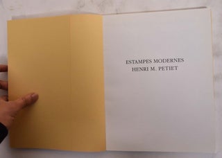 Estampes Modernes, VIII: Huitieme Vente, Henri M. Petiet, Hotel Drouot 16 Juin 1995