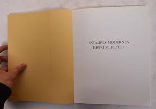 Estampes Modernes, XI: Onzieme Vente, Henri M. Petiet, Hotel Drouot Jeudi 21 Novembre 1996