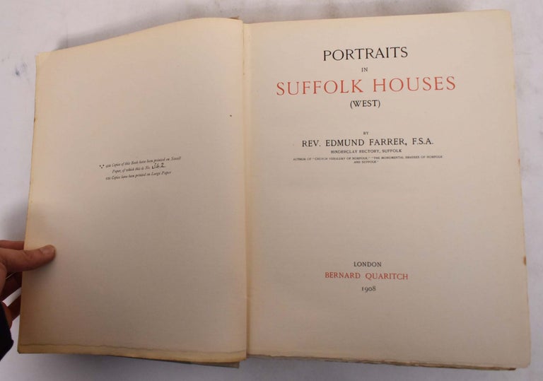 Item #176478 Portraits in Suffolk Houses (West). Edmund Farrer.