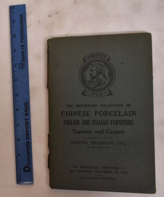 Item #176503 The Important Collectino of Chinese Porcelain, English and Italian Furniture,...