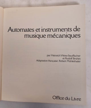 Automates et instruments de musique mécaniques
