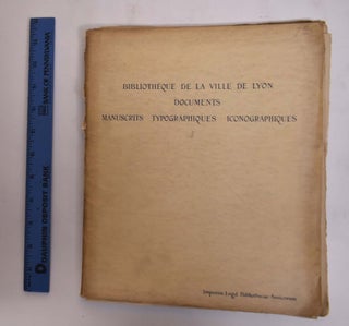 Item #176532 Documents Paleographiques, Typographiques, Iconographiques. R. Cantinelli, Henri Joly
