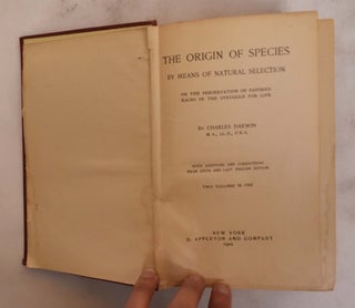 Item #176538 The Origin of Species By Means of Natural Selection or the Preservation of Favored...