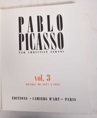 Pablo Picasso, Volume 3, Oeuvres de 1917 a 1919