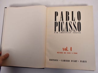 Item #176565 Pablo Picasso: Vol. 1, Works from 1895 to 1906. Christian Zervos