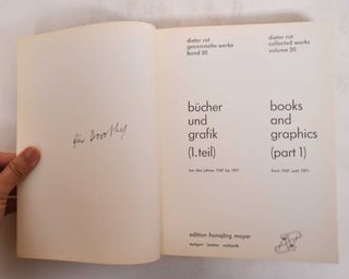 Dieter Rot, Gesammelte Werke, Band 20: Bucher Und Grafik (1.teil), Aus Den Jahren 1947 bis 1971