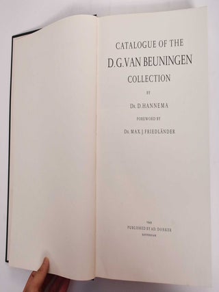 Catalogue of the D.G. Van Beuningen Collection