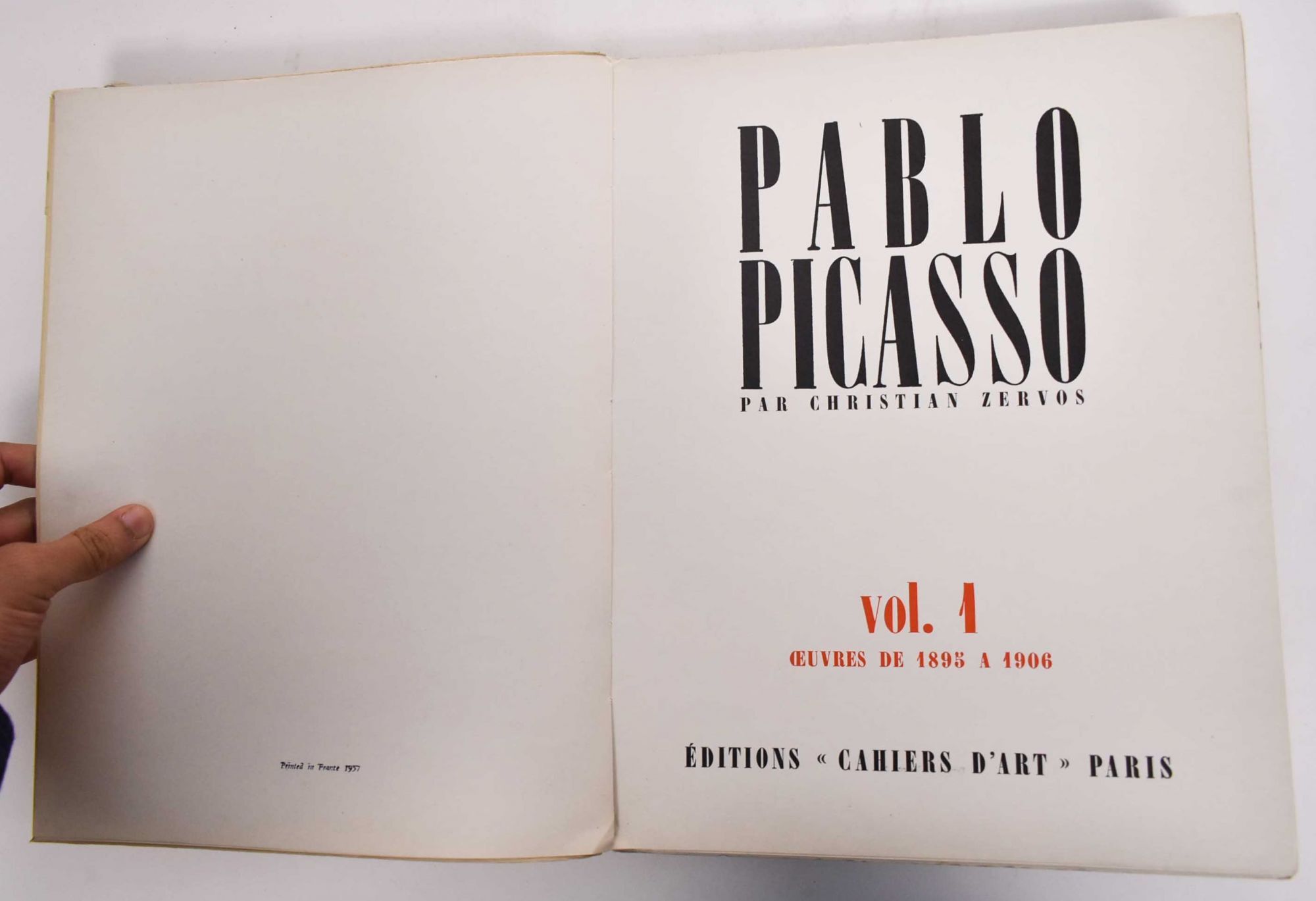 Pablo Picasso, Volume 1, Oeuvres de 1895 a 1906 | Christian Zervos