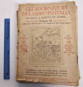 Item #176986 Gli Adornatori Del Libro in Italia, Volume IX. Cesare Ratta