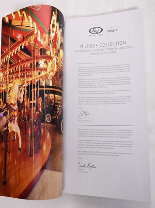 Milhous Collection; Mechanical Musical Instruments, Motor Cars, Collectibles; February 24-25, 2012