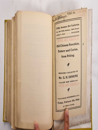 Collection of Chinese Porcelain Auction Catalogues, 18 bound in 1 volume