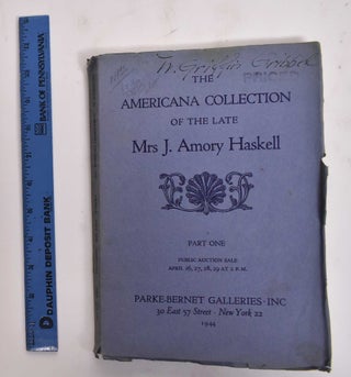 The Americana Collection Of The Late Mrs J. Amory Haskell, 6 Volumes